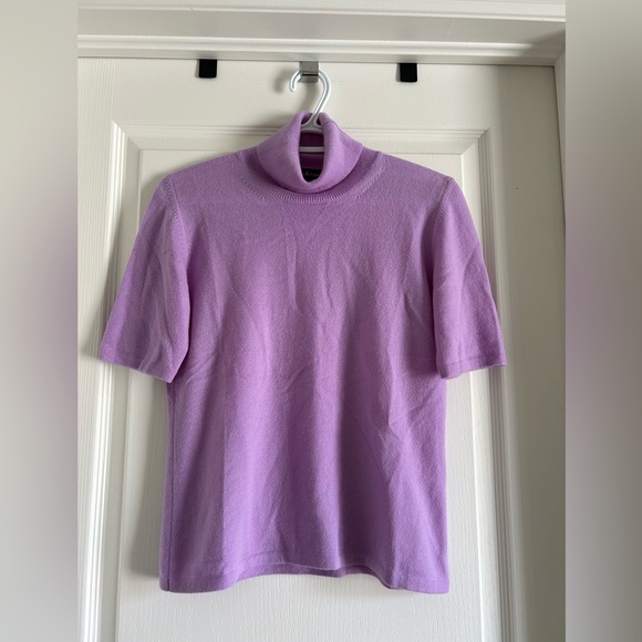 100% Cashmere Lavender Top - Picture 1 of 5